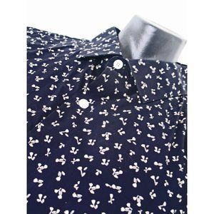 Fairline Men's Button Down Shirt XXL Long Sleeve  Floral Black